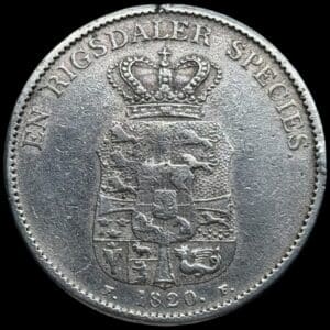 1820 FF, speciedaler, Fre.VI, Sieg 30.4, Hede 26D, Kva. 1-1+ renset, kantstød