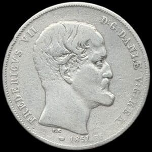1851 VS, 1 rigsbankdaler, Fre.VIII, Sieg 5, Hede 5, Kva. 1