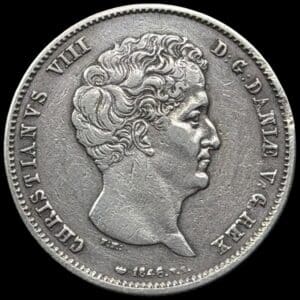 1846 VS, 1 rigsbankdaler, Chr.VIII, Sieg 12.1, Hede 4A, Kva. 1+ svag renset