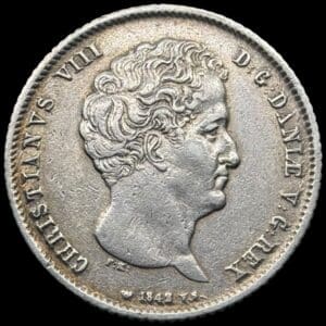 1842 VS, 1 rigsbankdaler, Chr.VIII, Sieg 12.1, Hede 4A, Kva. 1+