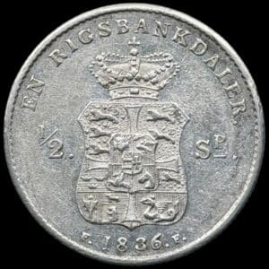 1836 FF, 1 rigsbankdaler / 1/2 speciedaler, Fre.VI, Sieg 28.1, Hede 27A, Kva. 01, smukt eksemplar af denne u.alm årgang