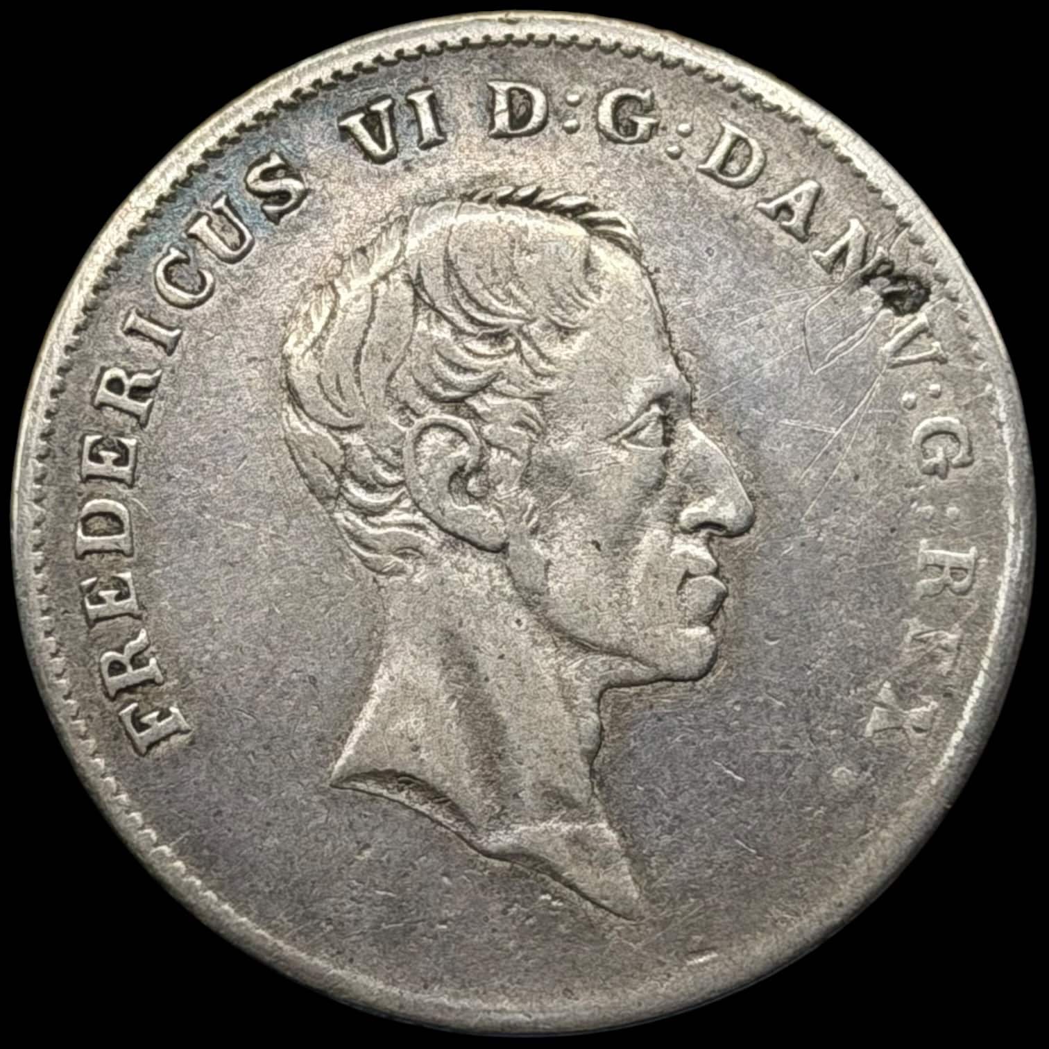 1835 FF, 1 rigsbankdaler / 1/2 speciedaler, Fre.VI, Sieg 28.1, Hede 27A, Kva. 1+-1 " meget sjælden" - Image 2