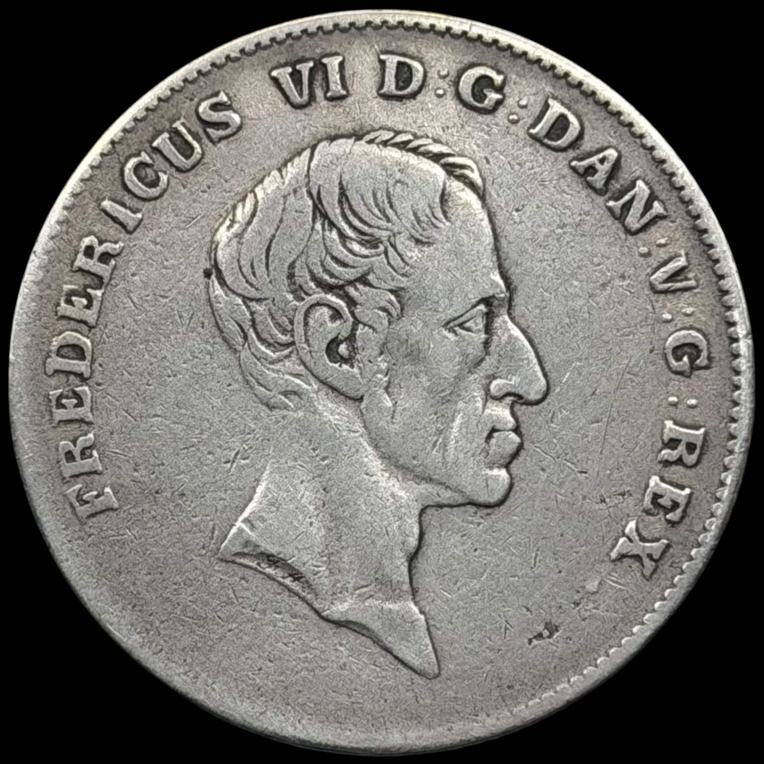 1833 FF, 1 rigsbankdaler / 1/2 speciedaler, Fre.VI, Sieg 28.1, Hede 27A, Kva. 1 - Image 2