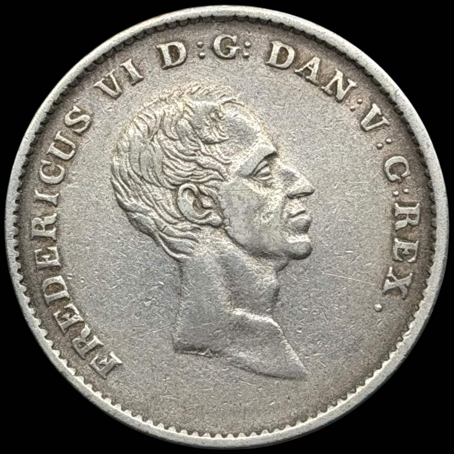 1833 FF, 1 rigsbankdaler / 1/2 speciedaler, Fre.VI, Sieg 27.1, Hede 27A, Kva. 1+ - Image 2