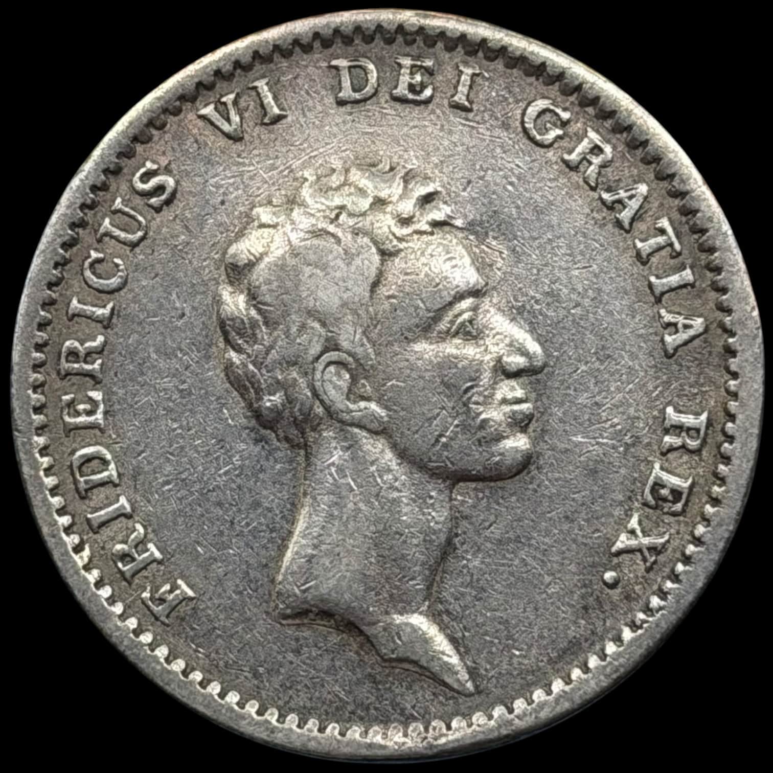 1819 FF, 1 rigsbankdaler, Fre.VI, Sieg 26.5, Hede 24E, Kva. 1+ svag renset - Image 2