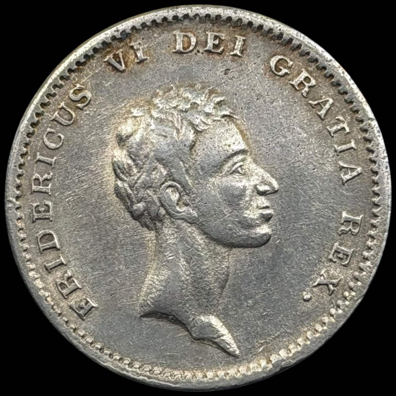 1818 CB, 1 rigsbankdaler, Fre.VI, Sieg 26.4, Hede 24D, Kva.01-1+ - Image 2