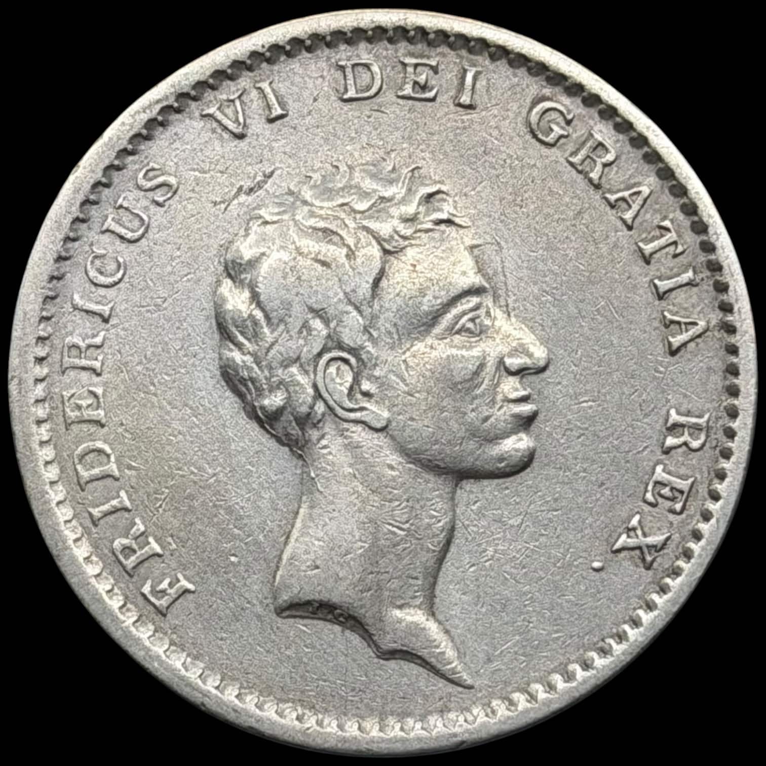 1813, 1 rigsbankdaler, Fre.VI, Sieg 26.2, Hede 24B, Kva. 1+ svag renset - Image 2