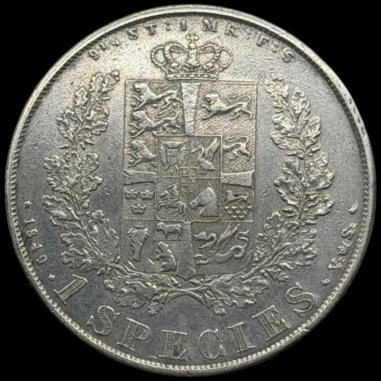 1849 VS, speciedaler, Fre.VII, Sieg 6.1, Hede 4A, Kva. 1+-1