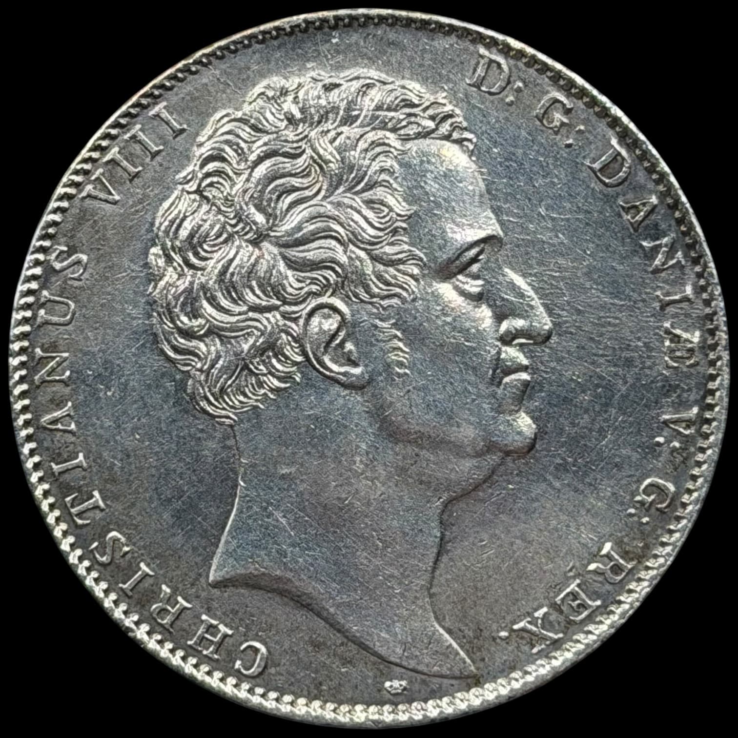 1846 VS, 1 speciedaler, Chr.VIII, Sieg 13.6, Hede 3E, Kva. 01 svag renset - Image 2