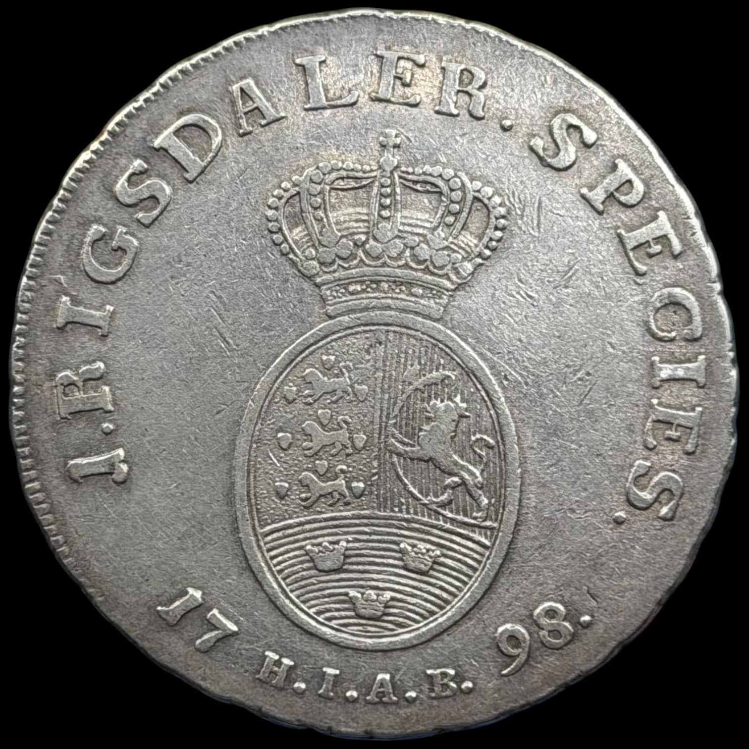 1798 HIAB, 1 speciedaler, Chr.VII, Sieg 25.3, Hede 13C, FP 43.4, Kva. 1+-01