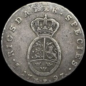 1797 MF, 1 speciedaler, Chr.VII, Sieg 25.1, Hede 13A, Kva. 1+
