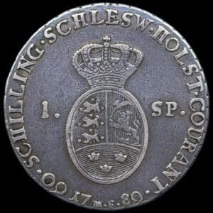 1789 M, 1 speciedaler, Slesvig Holsten, Chr.VII, Sieg 45.4, Hede 39D, Kva. 1+