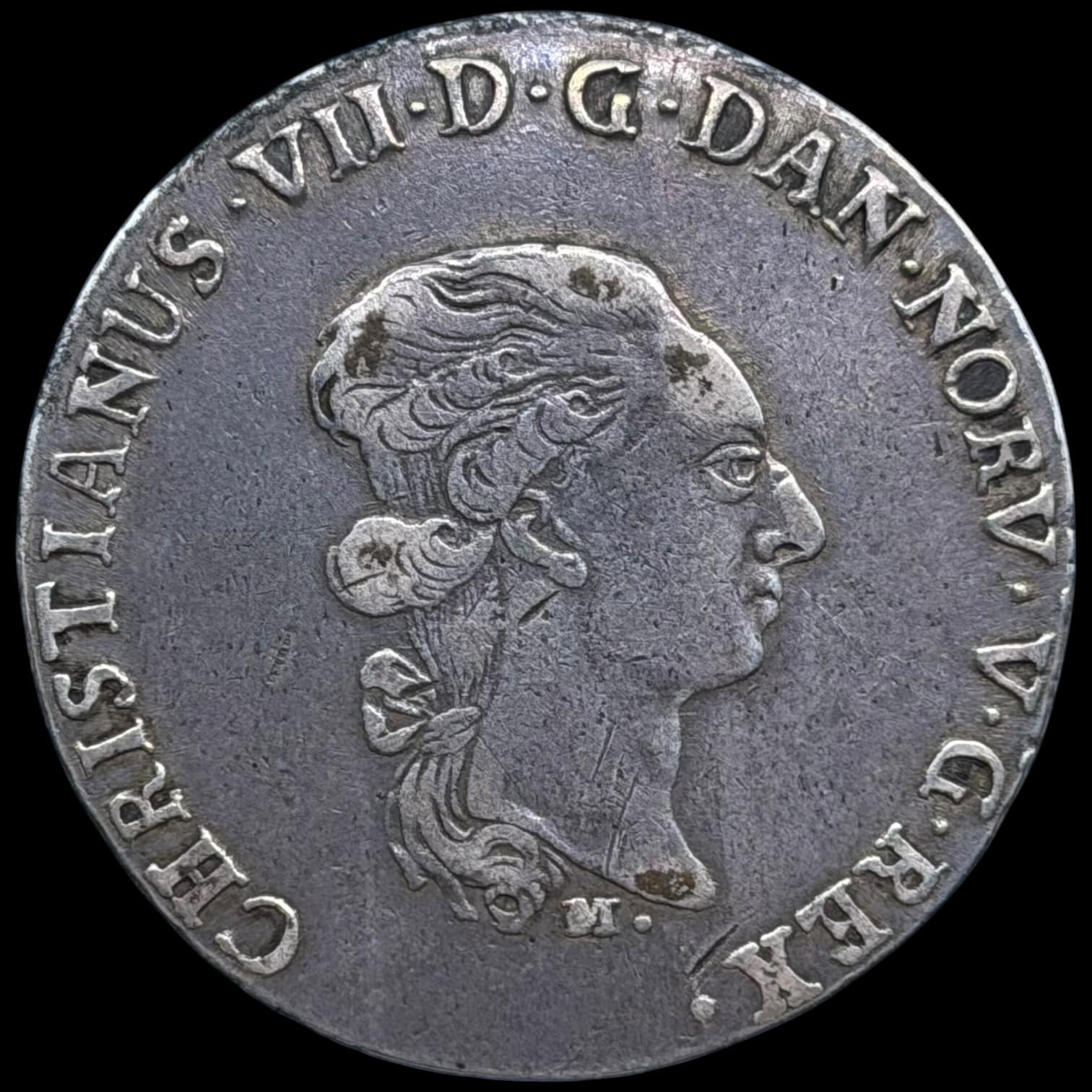 1789 M, 1 speciedaler, Slesvig Holsten, Chr.VII, Sieg 45.4, Hede 39D, Kva. 1+ - Image 2