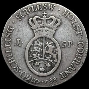 1788 DI, 1 speciedaler, Slesvig Holsten, Chr.VII, Sieg 45.2, Hede 39B, Kva. 1+-1