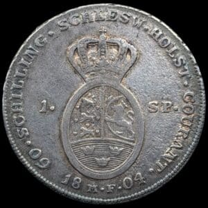 1804 MF, 1 speciedaler, Slesvig Holsten, Chr.VII, Sieg 45.1, Hede 39A, Kva. 01-1+