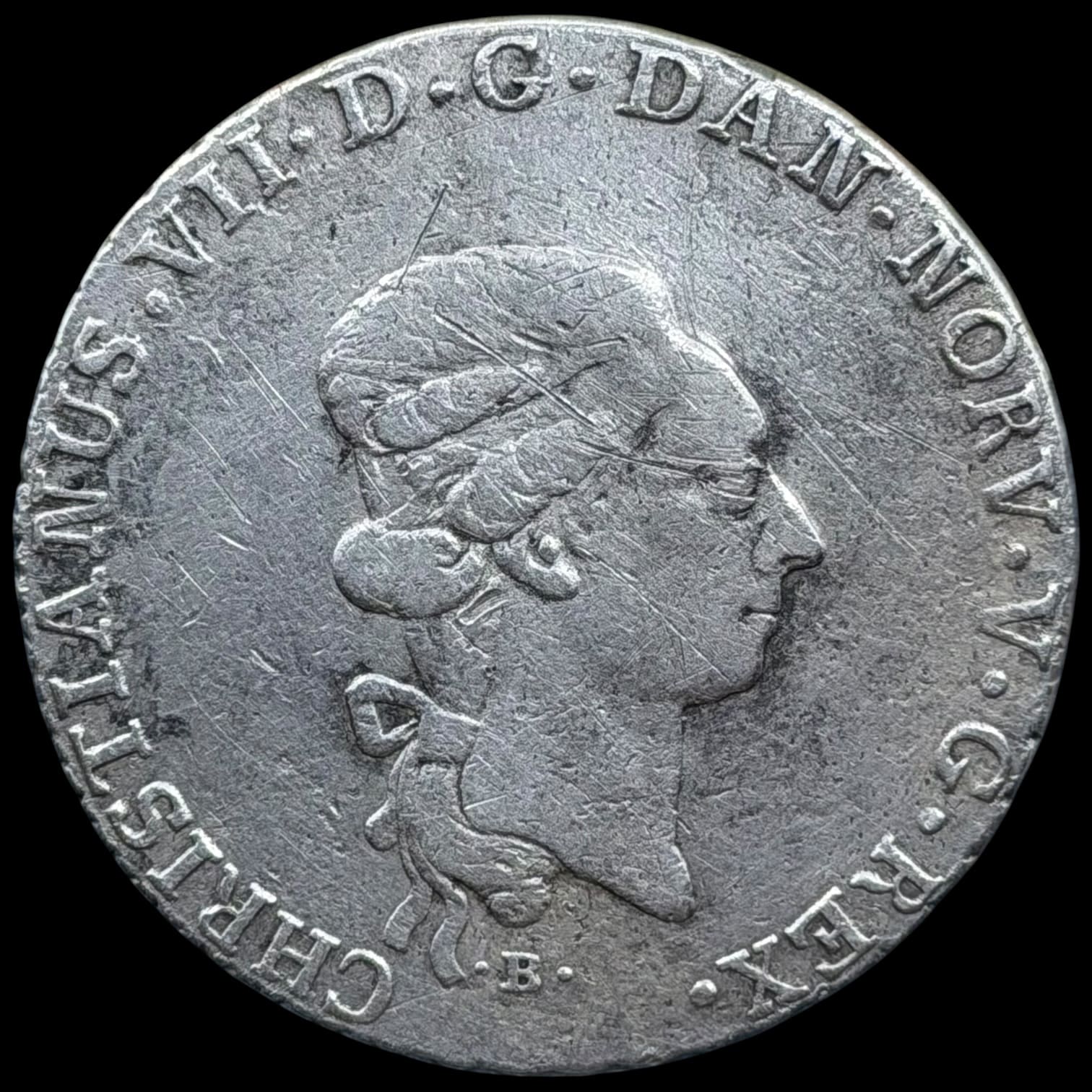 1796 MF, 1 speciedaler, Slesvig Holsten, Chr.VII, Sieg 45.1, Hede 39A, Kva. 1+-1 "Meget sjælden" - Image 2