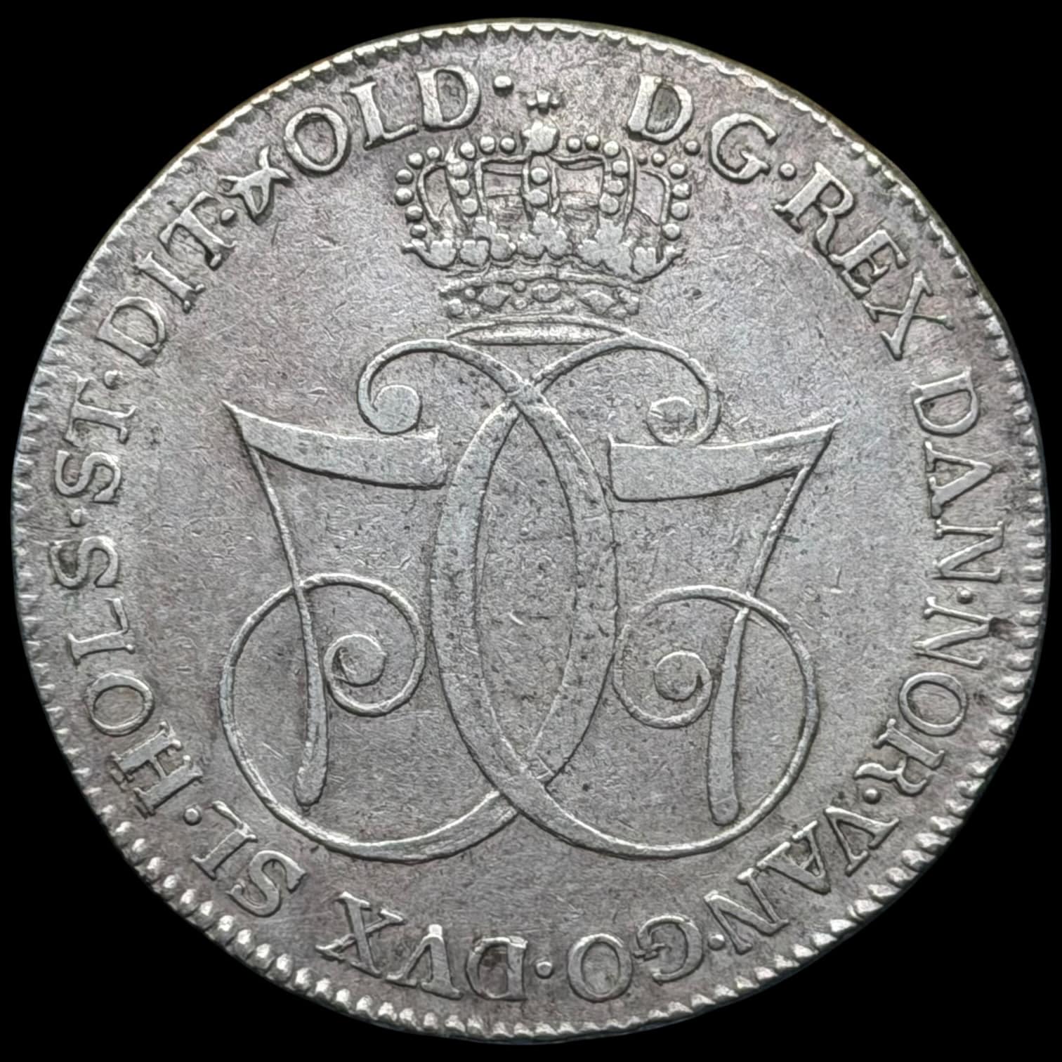 1777 CHL, 1 speciedaler, Chr.VII, Sieg 24.2, Hede 11D, Kva. 1+-1 - Image 2