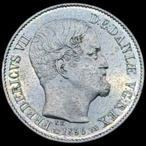 1856, 16 skilling, Fre.VII, Sieg 11, Hede 10B, Kva. 0-01 Medaljeprægskarakter