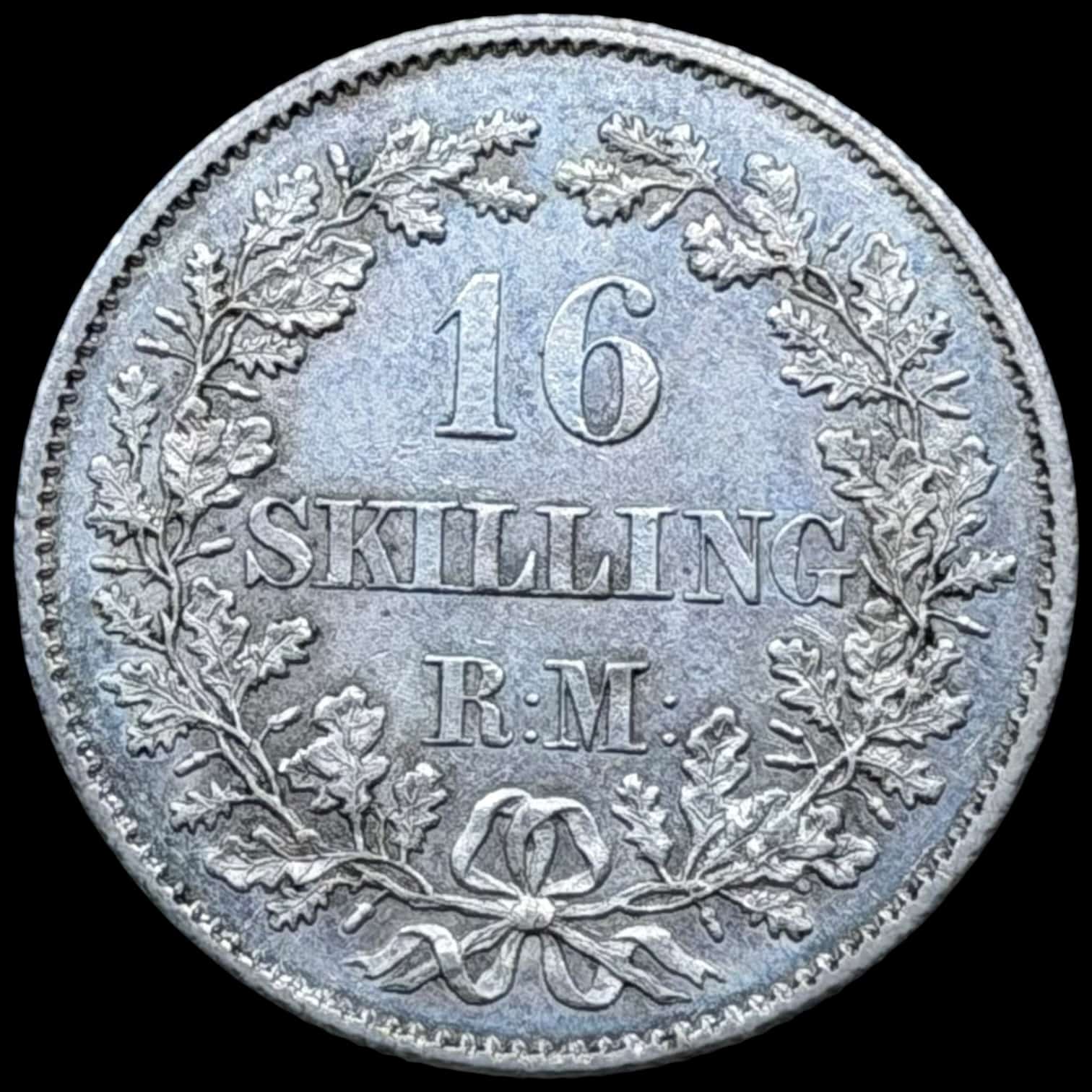 1856, 16 skilling, Fre.VII, Sieg 11, Hede 10B, Kva. 0-01 Medaljeprægskarakter - Image 4