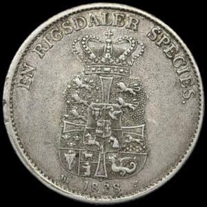 1838 WS, 1 speciedaler, Fre.VI, Sieg 30.3, Hede 26D, Kva. 1+