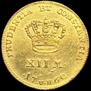 1760 VH, Kurant dukat / 12 mark, Fre.V, Sieg 21.3, Hede 22C, Kva. 1+-01 svag renset