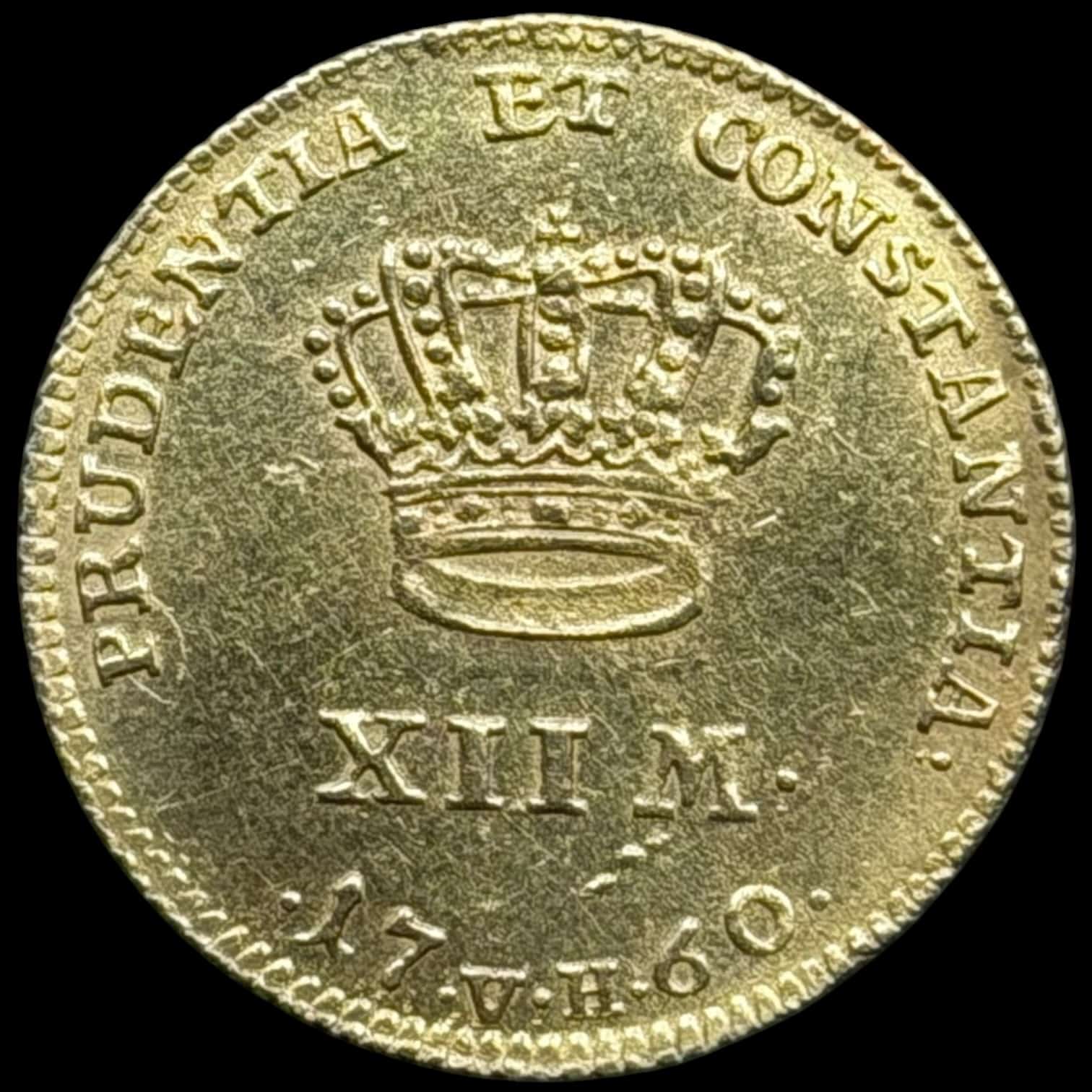 1760 VH, Kurant dukat / 12 mark, Fre.V, Sieg 21.3, Hede 22C, Kva. 1+-01 svag renset - Image 3