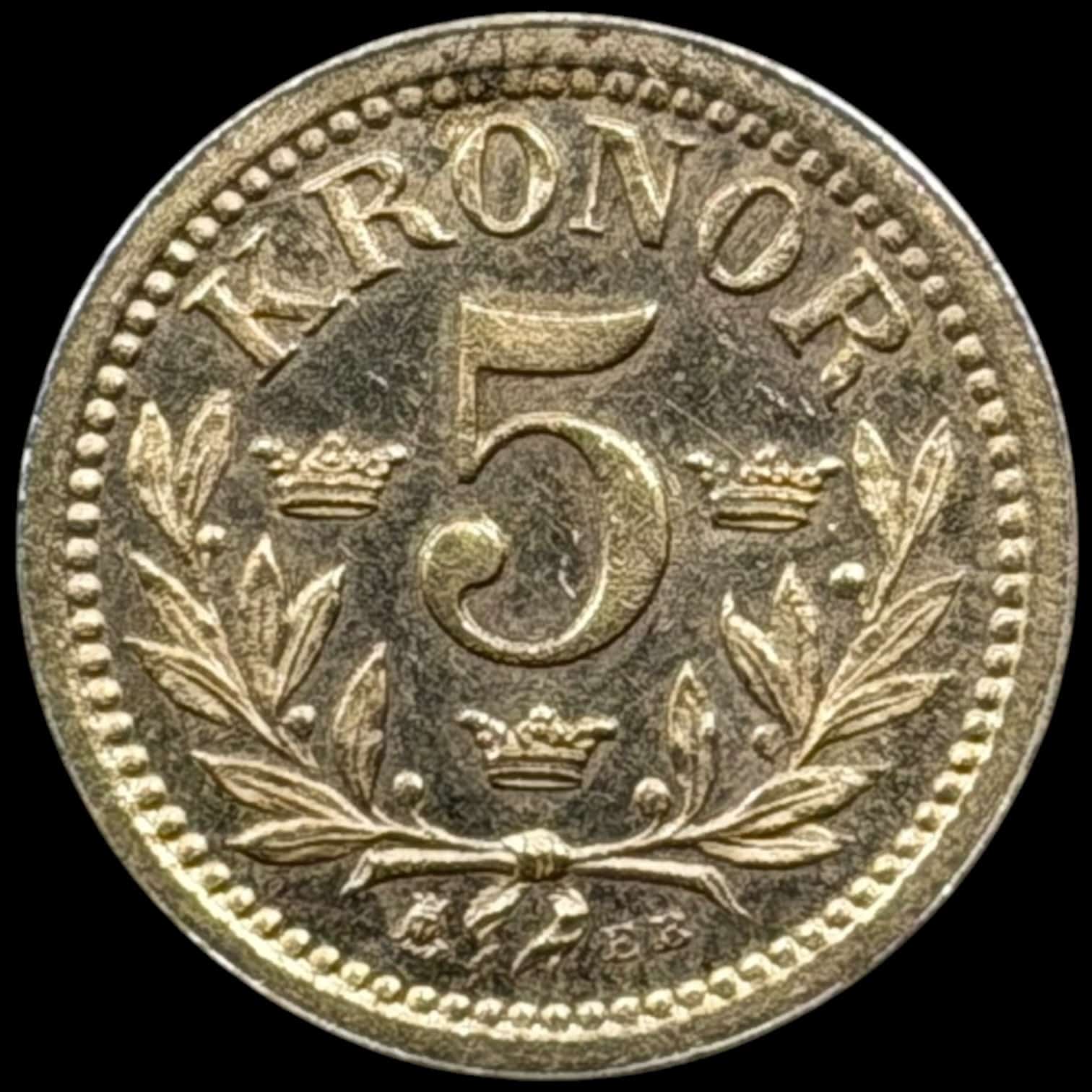 Sverige, 5 kronor 1899, Oskar II, SM 39, KM 756, 2,24 g, Kva. 0-01 Medaljeprægskarakter - Image 2