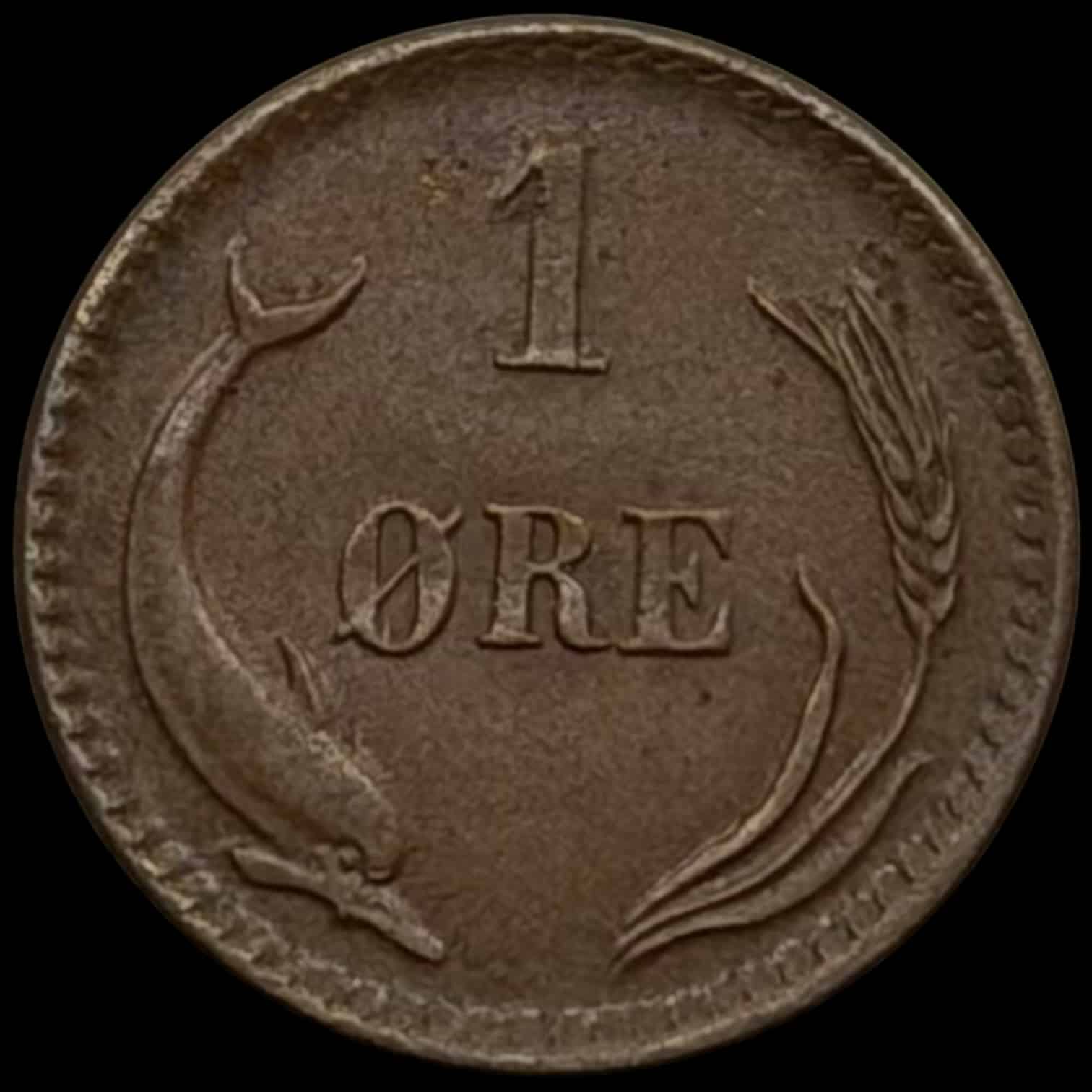 1888 CS, 1 øre, Chr.IX, Sieg 1.1, Hede 19A, Kva. 01 - Image 2