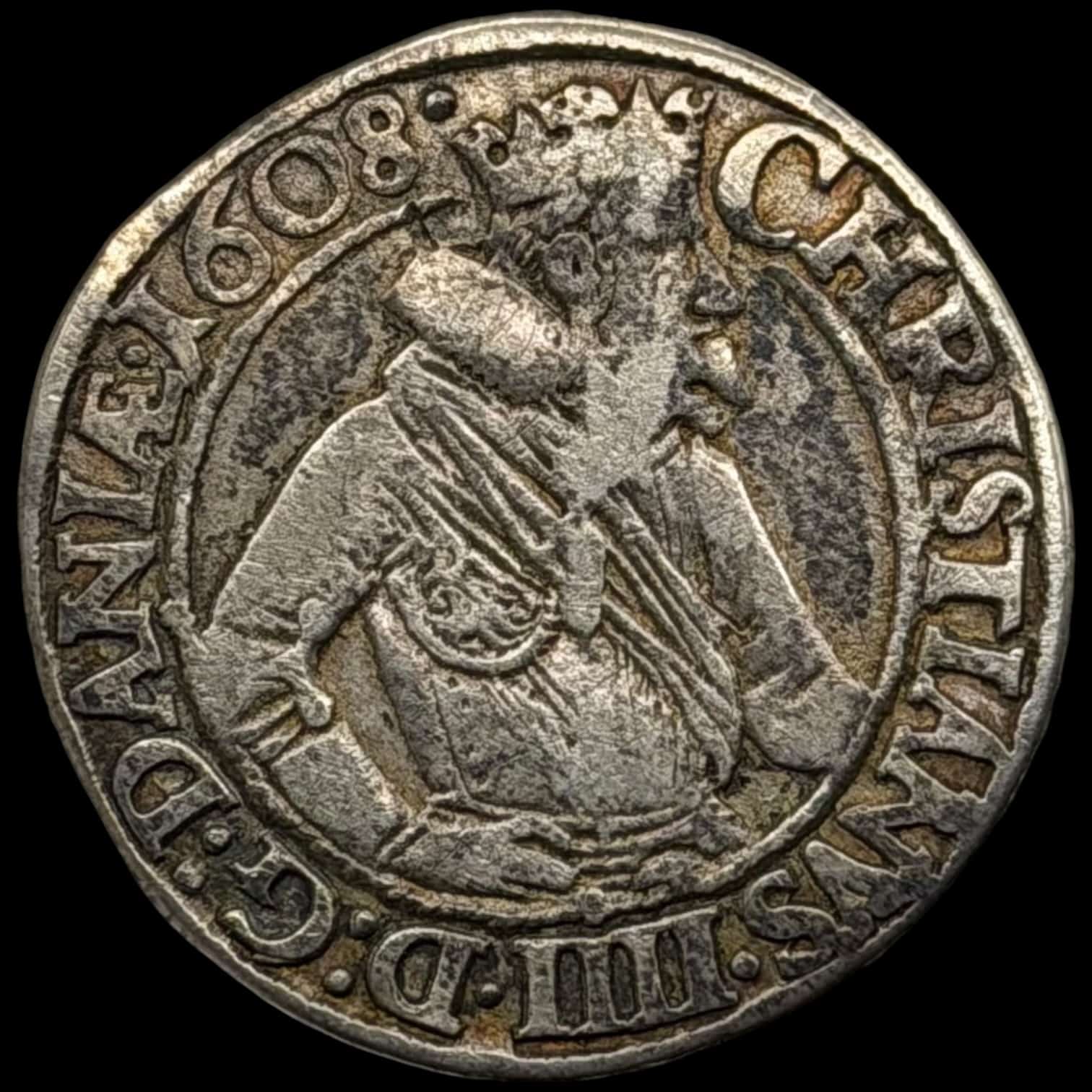 1608, 1 mark, Chr.IV, Sieg 66.2, Hede 95A, Kva. 1+-1