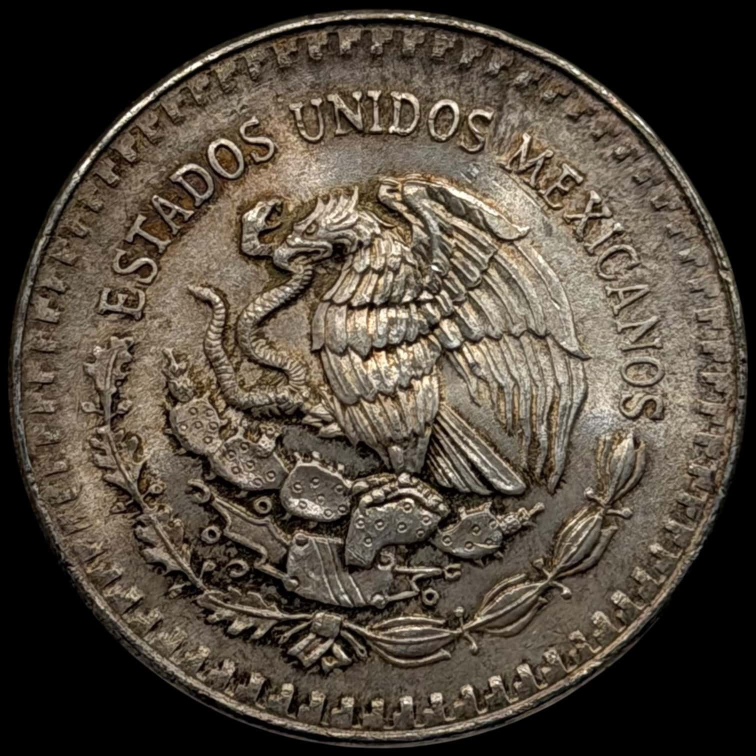 Mexico, 1 onza 1985, 1 oz / 31.1 gram AG, KM 494.1, Kva. 0-01 - Image 2