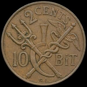 Dansk Vestindien, 2 cent 1905, Chr.IX, Sieg 26, Hede 35, KM 76, Kva. 1+-01