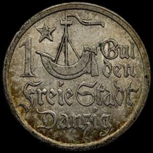 Polen / Tyskland, 1 gulden 1923, City of Danzig, KM 145, Kva. 1+-01