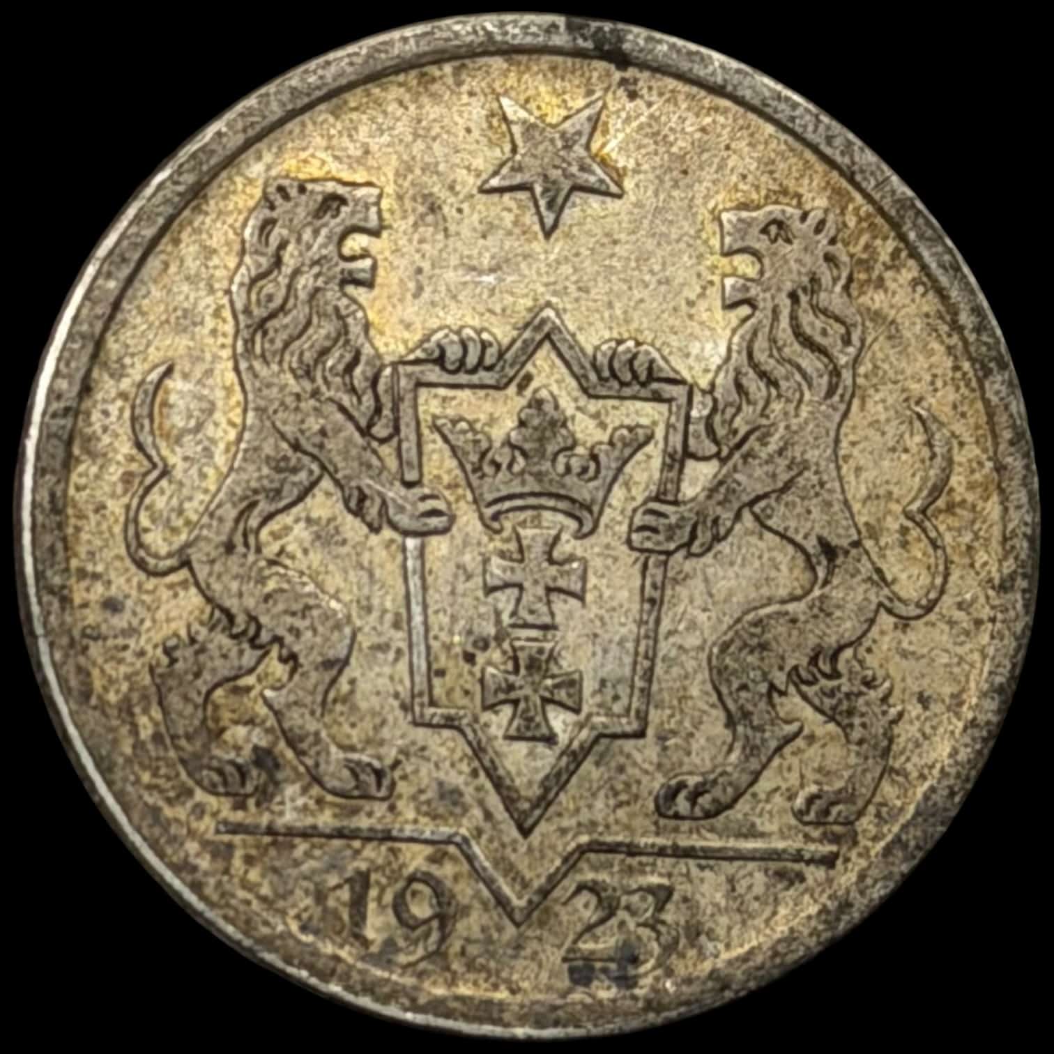 Polen / Tyskland, 1 gulden 1923, City of Danzig, KM 145, Kva. 1+-01 - Image 2