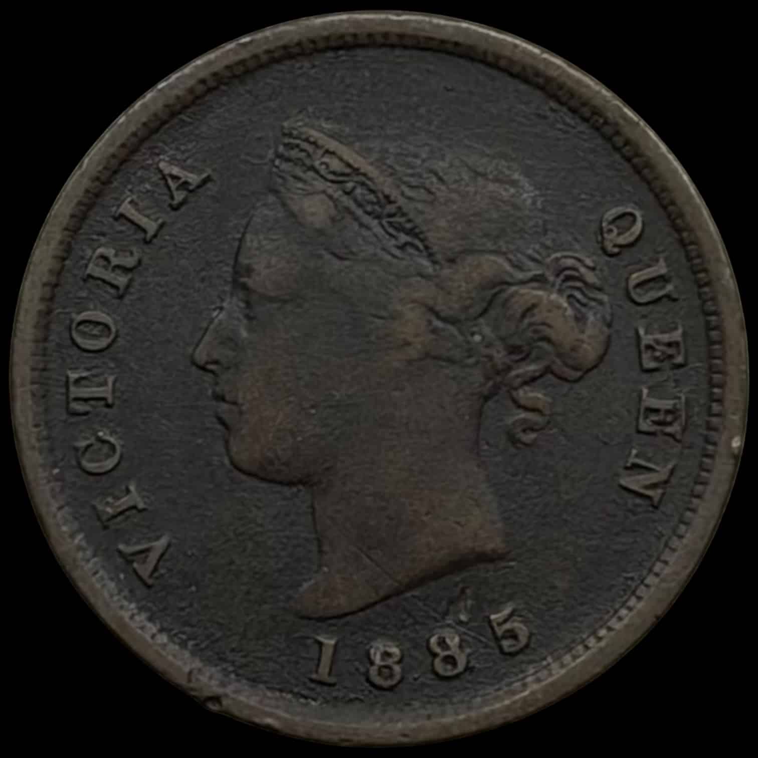 Britisk Cypern, 1/4 Piastre 1885, Victoria, KM 1.1, Fitikides 7, Kva. 1-1+