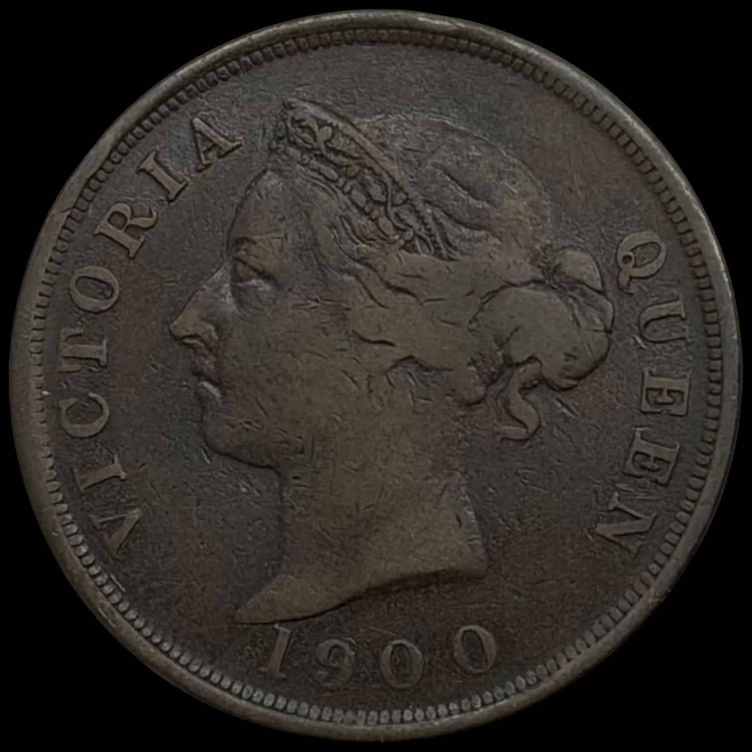Britisk Cypern, 1 piastre 1900, Victoria, KM 3.2, Fitikides 39, Kva. 1, Sjælden årgang