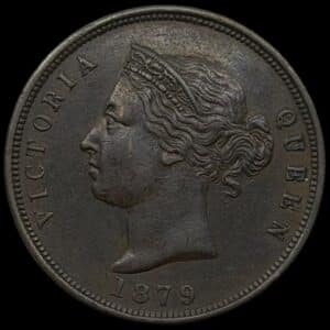 Britisk Cypern, 1 piastre 1879, Victoria, KM 3.1, Fitikides 35, Kva. 1+