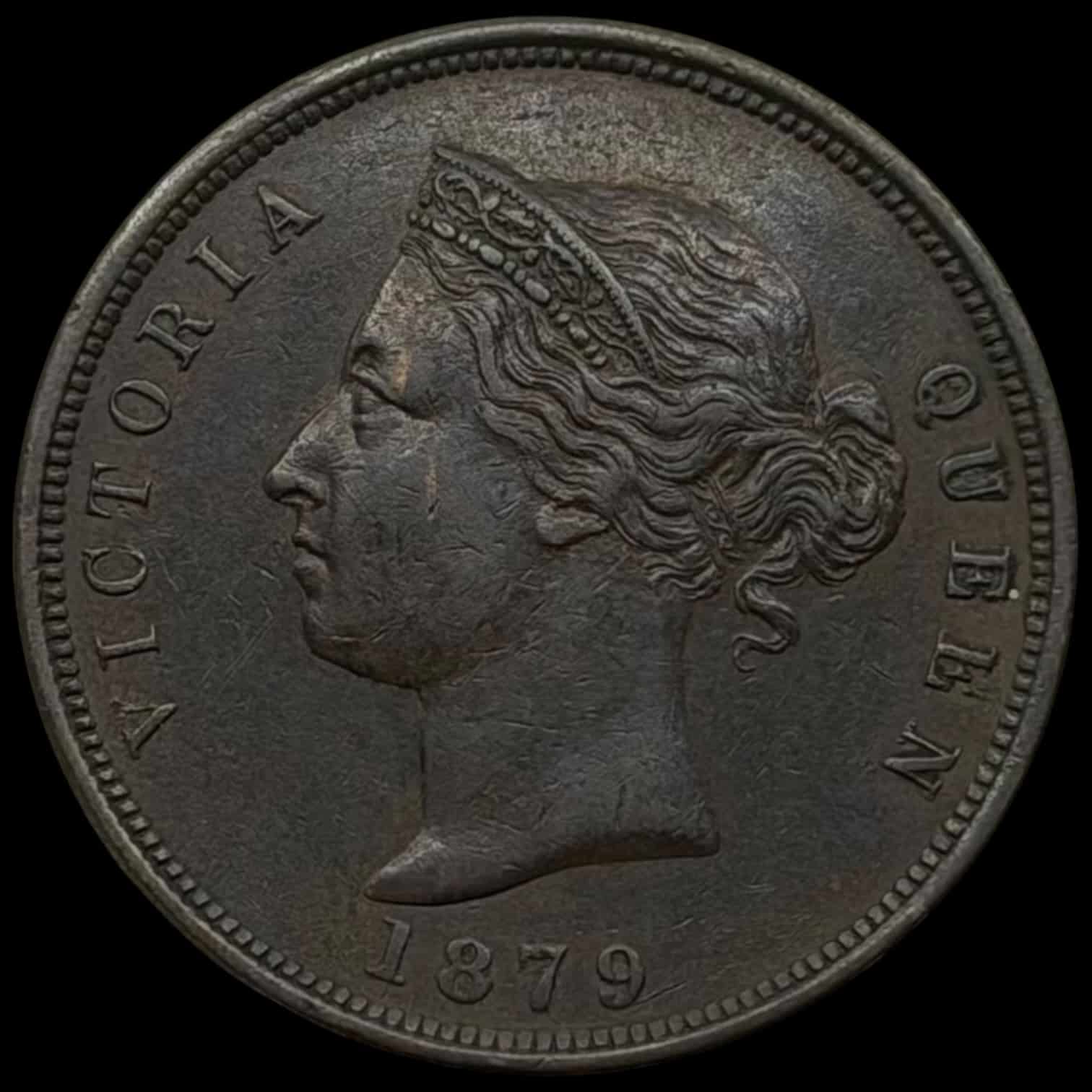 Britisk Cypern, 1 piastre 1879, Victoria, KM 3.1, Fitikides 35, Kva. 1+