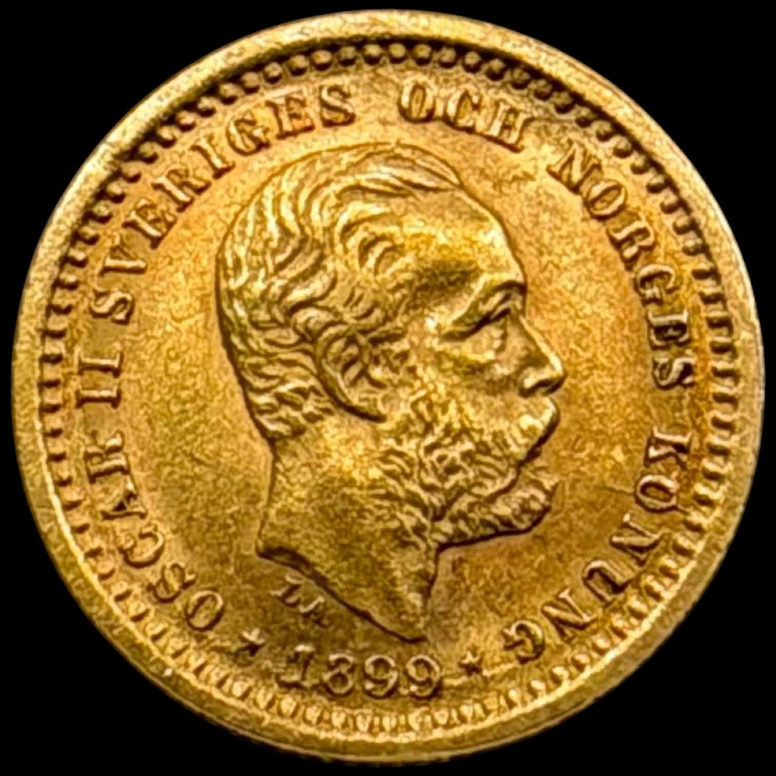 Sverige, 5 kronor 1899, Oskar II, SM 39, KM 756, 2,24 g, Kva. 01