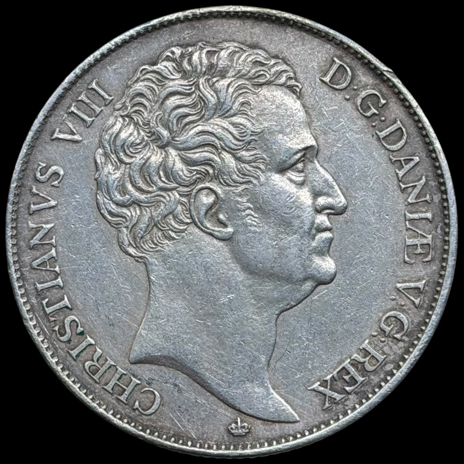 1847 VS, 1 speciedaler, Chr.VII, Sieg 14, Hede 3F, Kva. 1+ - Image 2