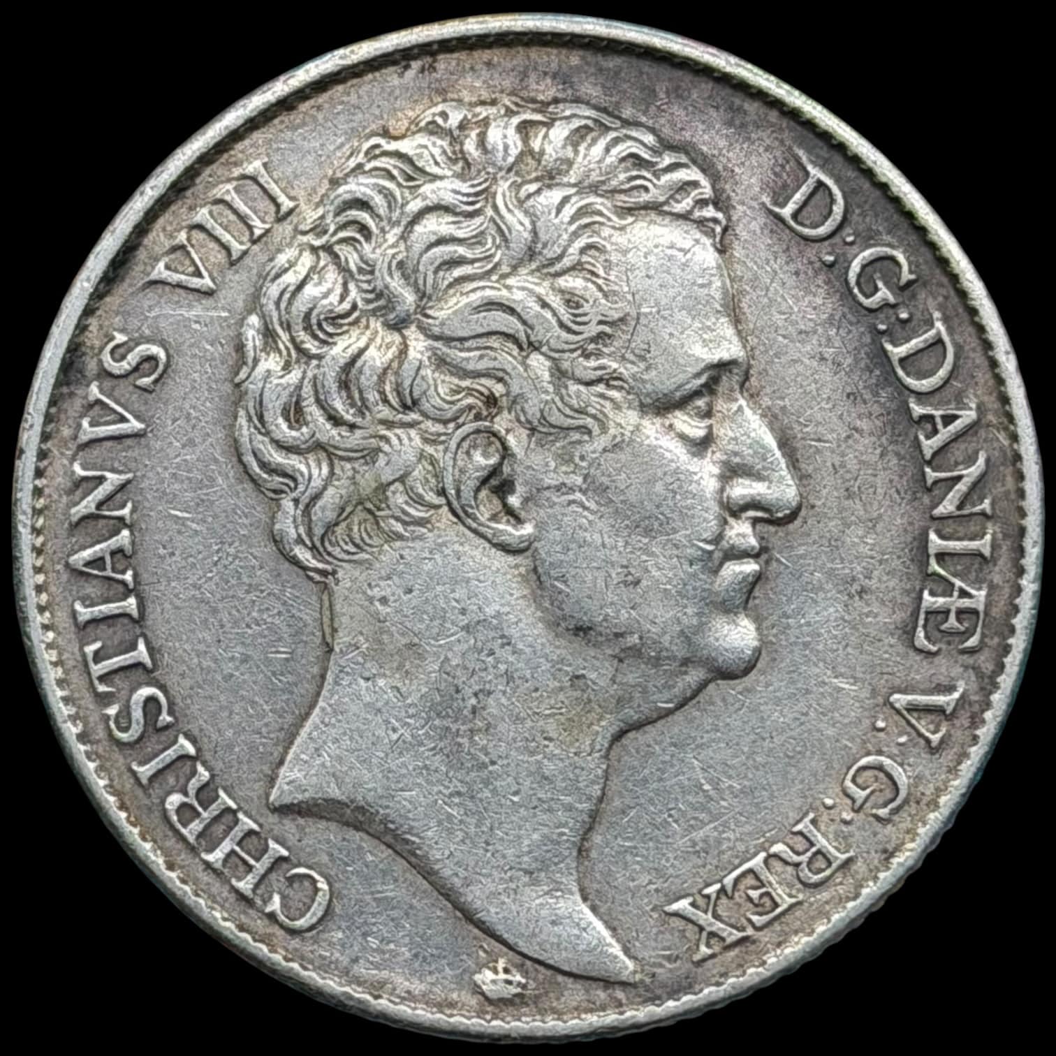1847 VS, 1 speciedaler, Chr.VIII, Sieg 14, Hede 3F, Kva. 1+-1 - Image 2