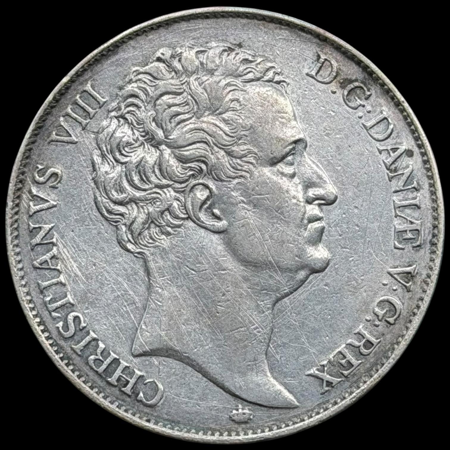 1846 VS, 1 speciedaler, Chr.VIII, Sieg 14, Hede 3F, Kva. 1+-1 ridser - Image 2