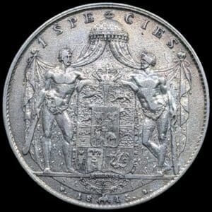 1845 VS, 1 speciedaler, Chr.VIII, Sieg 13.6, Hede 3E, Kva. 1+-1 svag renset