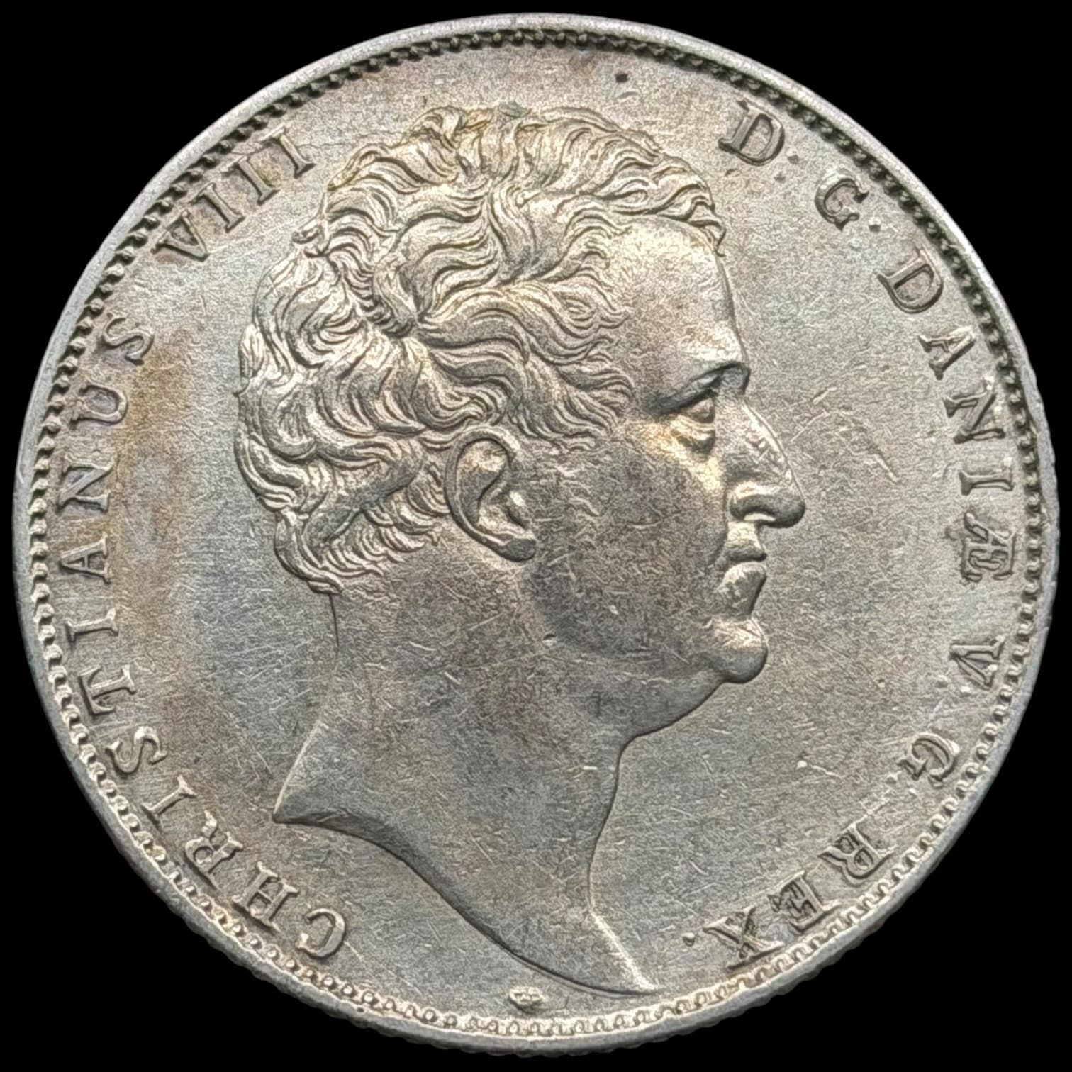 1845 VS, 1 speciedaler, Chr.VIII, Sieg 13.6, Hede 3E, Kva. 1+-1 svag renset - Image 2
