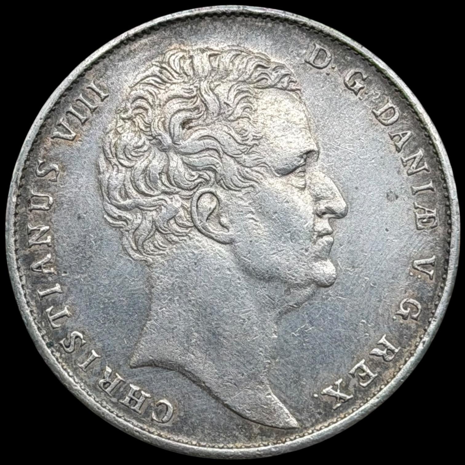 1845 FF, 1 speciedaler, Chr.VIII, Sieg 13.3, Hede 3C, Kva. 1+ - Image 2