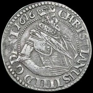 1616, 1 mark, Chr.IV, Sieg 68.3, Hede 99C, Kva. 1+