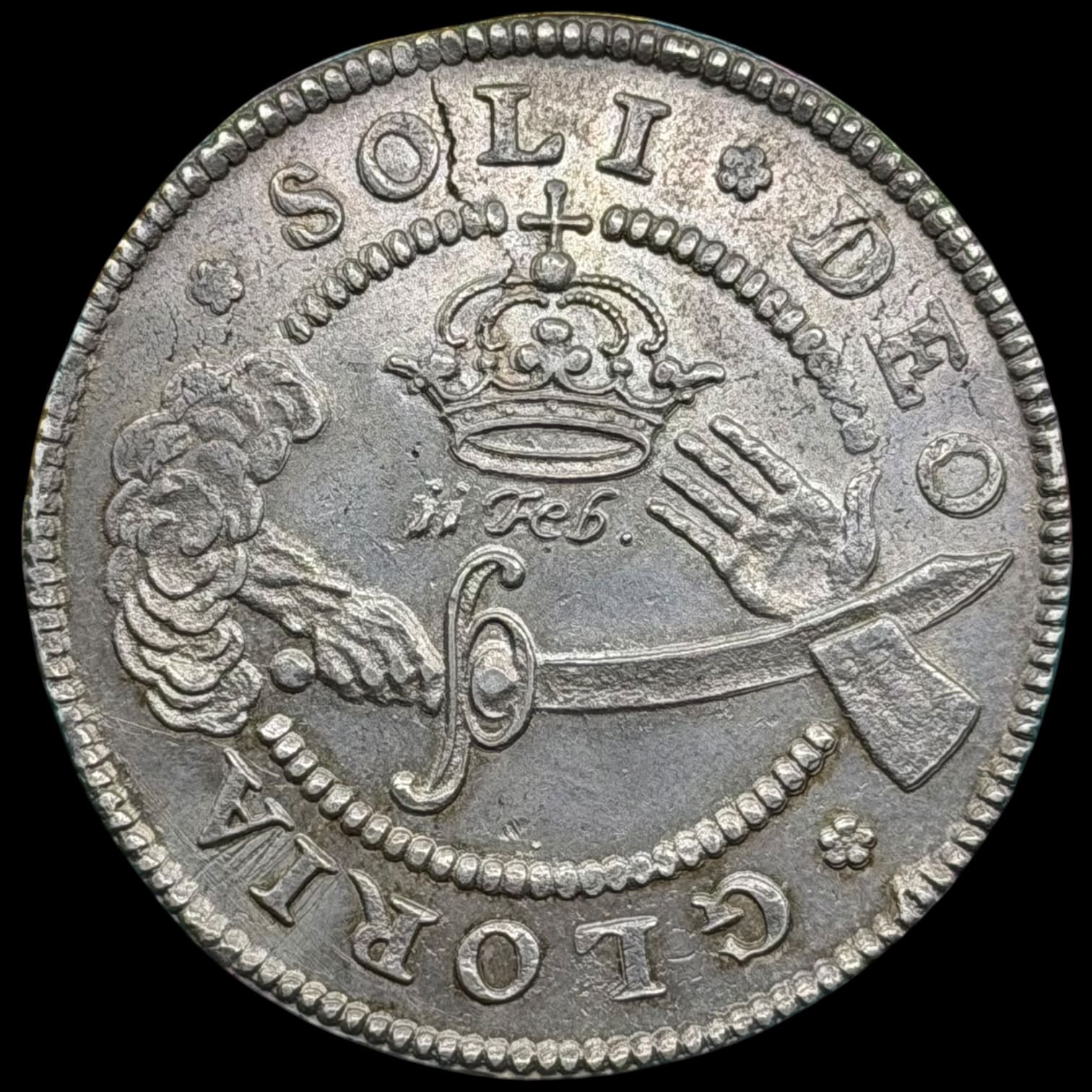 1659, 4 mark / Krone, "Eben Ezer", Fre.III, Sieg 51, Hede 98, Kva. 01, smukt eksemplar af denne Interessante type - Image 2