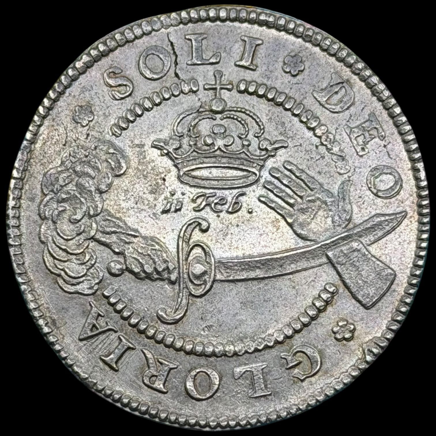 1659, 4 mark / Krone, "Eben Ezer", Fre.III, Sieg 51, Hede 98, Kva. 01, smukt eksemplar af denne Interessante type - Image 4