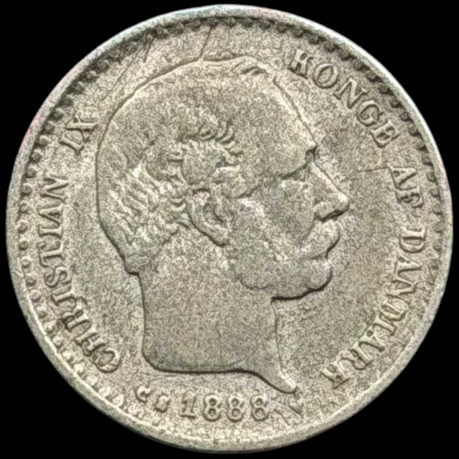 1888, 10 øre, Chr.IV, Sieg 9.1, Hede 16A, Kva. 1-1+