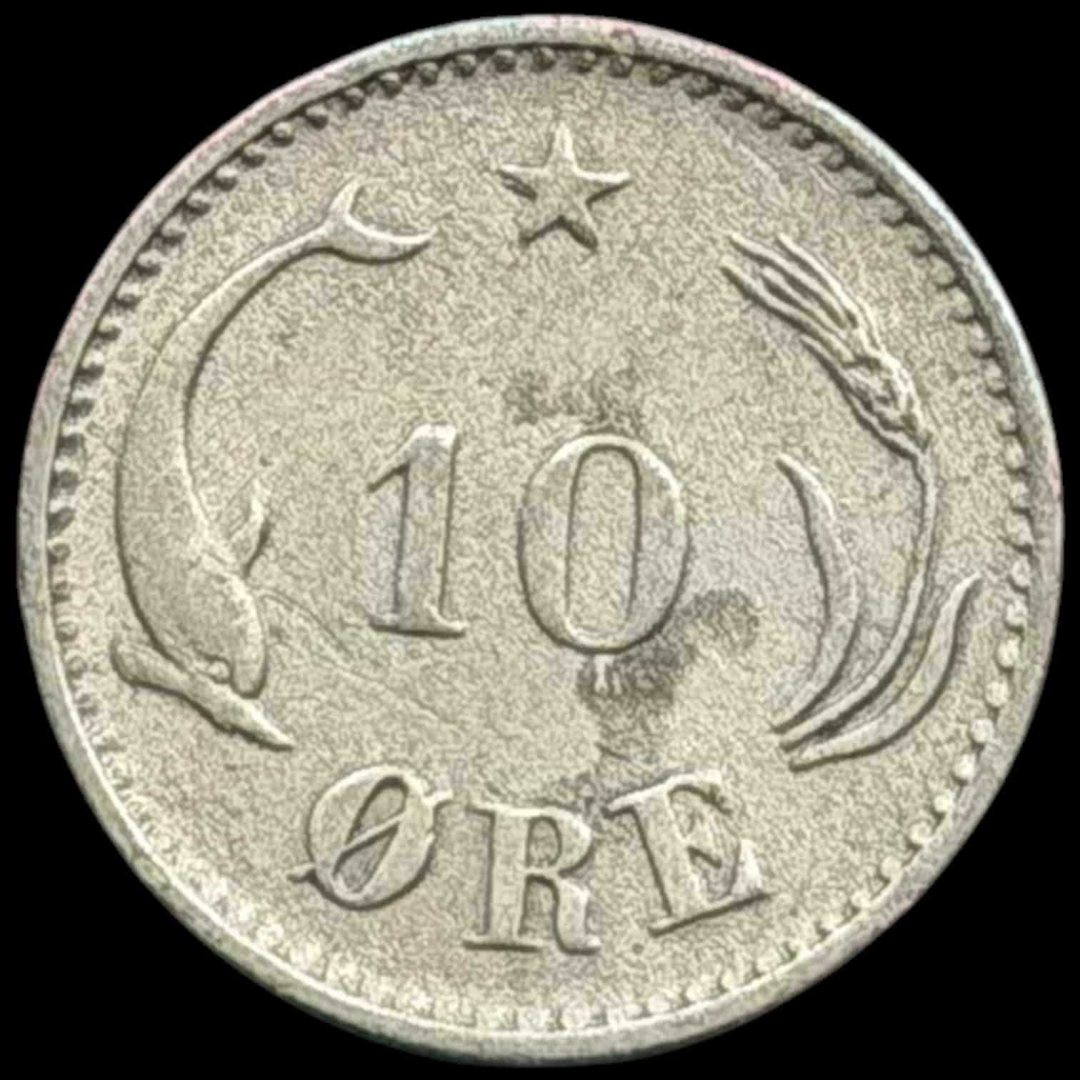 1888, 10 øre, Chr.IV, Sieg 9.1, Hede 16A, Kva. 1-1+ - Image 2