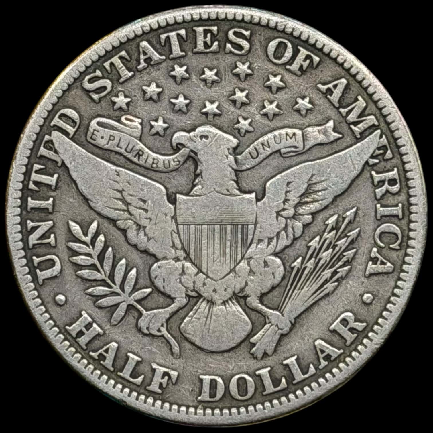 USA, 1/2 dollar 1913, Barber Half Dollar, KM 116, Kva. 1 "key date" - Image 2
